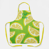 Personalisierte Zitronenscheiben im Hintergrund Schürze (Vorderseite)