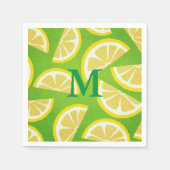 Personalisierte Zitronenscheiben im Hintergrund Serviette (Vorderseite)