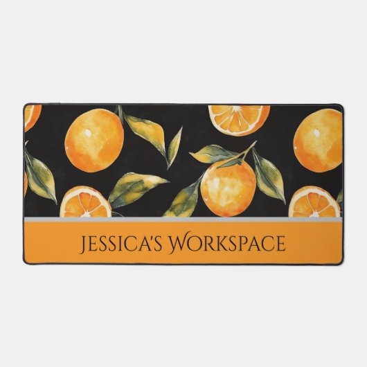 Personalisierte Zitrusfrüchte-Themed Schreibtischm Schreibtischunterlage (Vorderseite)