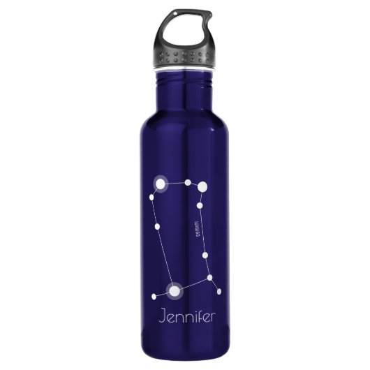 Personalisierte Zodiakonstellation Edelstahlflasche (Vorderseite)