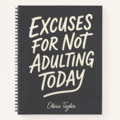 Personalisierte Zögerlichkeit Adultationsquote Notizblock (Vorderseite)