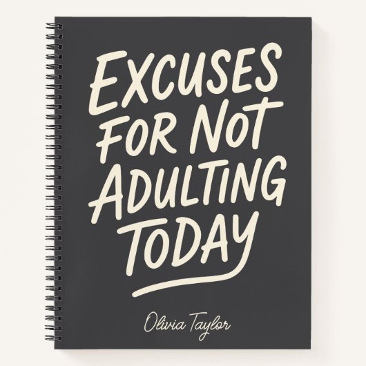 Personalisierte Zögerlichkeit Adultationsquote Notizblock (Vorderseite)