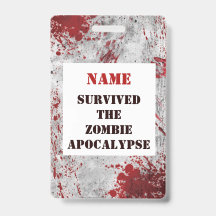 Personalisierte Zombie-Apokalypse-Blut-Lanyard
