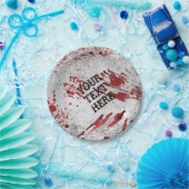 Personalisierte Zombie-Blutpapier-Teller Pappteller (Party)