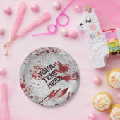 Personalisierte Zombie-Blutpapier-Teller Pappteller (Party)