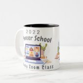 Personalisierte Zoom-Tasse der Pioneer School 2022 Zweifarbige Tasse (Vorderseite Links)