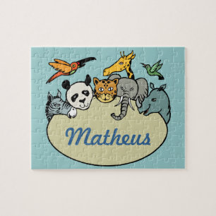 personalisierte Zootiere Puzzle