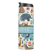 Personalisierte Zootiere trinken Geschwätz Thermosbecher (Nach rechts gedreht)