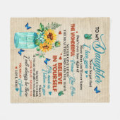 Personalisierte zu meiner Tochter Liebe aus der Ma Fleecedecke (Vorderseite (Horizontal))