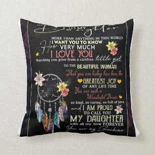 Personalisierte zu meiner Tochter Liebe aus der Ma Kissen