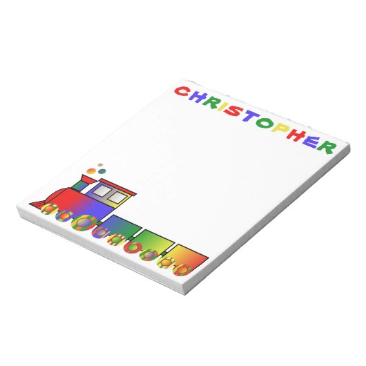 Personalisierte Züge Notizblock (Rotiert)