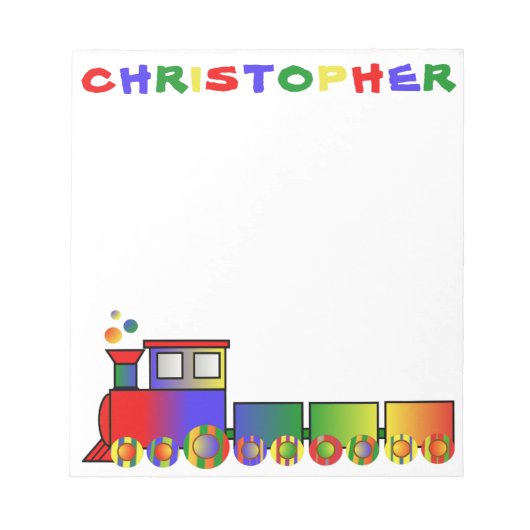 Personalisierte Züge Notizblock (Vorderseite)