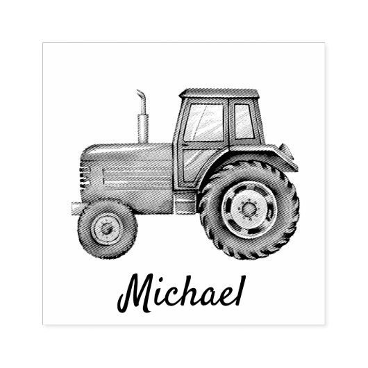 Personalisierte Zugmaschine Gummistempel (Prägung)