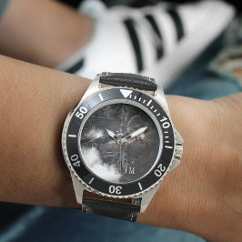 Personalisierte Zugzuglokomotive Watch Armbanduhr