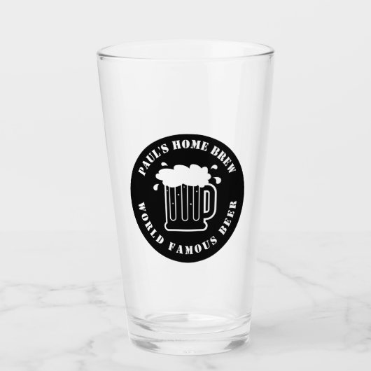 Personalisierte Zuhause Brauerei Bier Geschenk für Glas (Vorderseite)