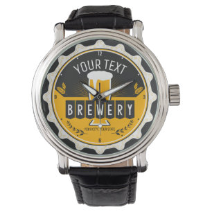 Personalisierte Zuhause Brauerei Bierbrauerei Bar Armbanduhr