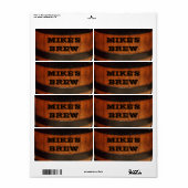 Personalisierte Zuhause Brew Beer Labels (Vorne)