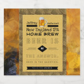 Personalisierte Zuhause Brew Beer Labels Bierflaschenetikett (Einzelnes Label)