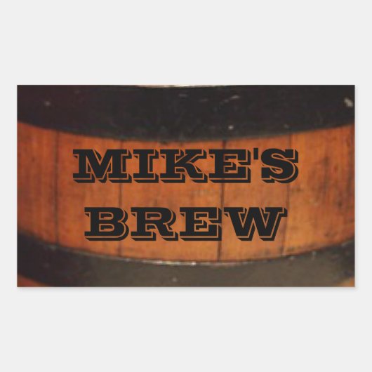 Personalisierte Zuhause Brew Beer Labels Rechteckiger Aufkleber (Vorderseite)