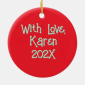 Personalisierte Zuhause eines schmutzigen Elfs Keramik Ornament (Hinten)