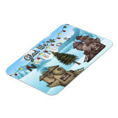 Personalisierte Zuhause "Glad We are Neighbors" Ur Magnet (Linke Seite)