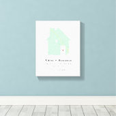 Personalisierte Zuhause Map Unser erstes Zuhause-G Leinwanddruck (Insitu (Holzboden))