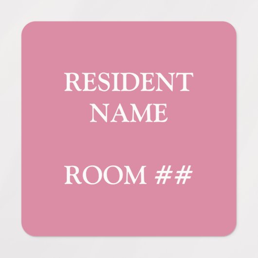 Personalisierte Zuhause mit rosa Farbstift auf den Etiketten (Design 2)