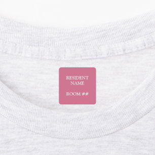 Personalisierte Zuhause mit rosa Farbstift auf den Etiketten