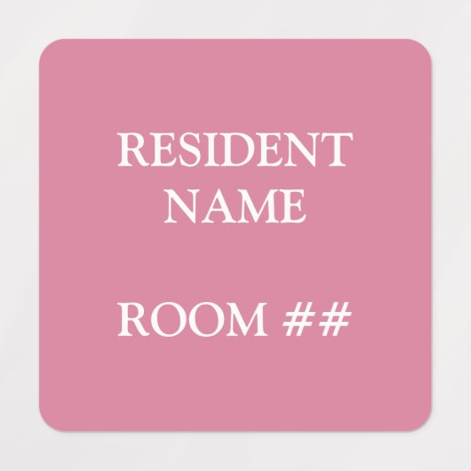 Personalisierte Zuhause mit rosa Farbstift auf den Etiketten (Design 1)