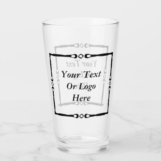 Personalisierte Zuhause oder Geschäfte Glas (Rückseite)