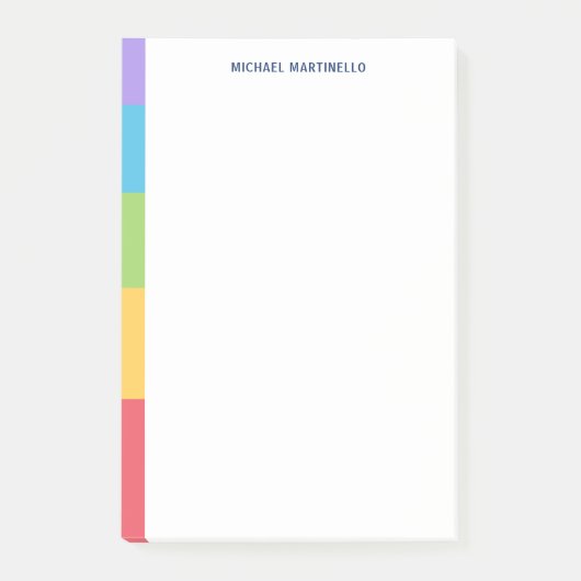 Personalisierte Zuhause Office 5-Farbblöcke Post-it Klebezettel (Vorderseite)