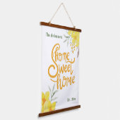 Personalisierte Zuhause Sweet Zuhause Schöne Dekor Wandteppich Mit Holzrahmen (Gewinkelt)
