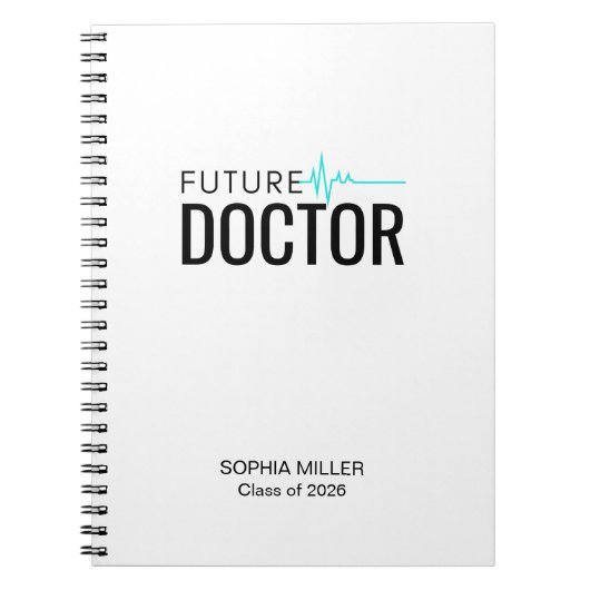 Personalisierte Zukunft Doktor-Abschlussfeier Notizblock (Vorderseite)