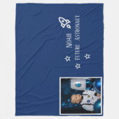 Personalisierte zukünftige Astronautenkinder Fleecedecke (Vorderseite)