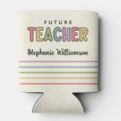 Personalisierte Zukunftslehrer Farbenfrohe Niedlic Dosenkühler (Rückseite)