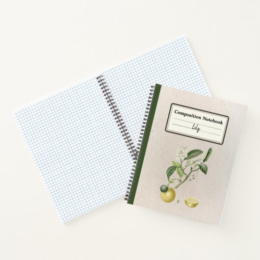 Personalisierte Zusammensetzung der handgezogenen Notizblock (Innenseite)