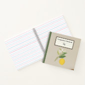 Personalisierte Zusammensetzung des handgezogenen Notizblock (Innenseite)