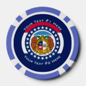 Personalisierte Zustandsflagge für Ihren Text: Pokerchips (Rückseite)