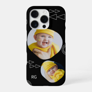 Personalisierte Zwei-Foto-Abstraktion iPhone 16 Pro Hülle