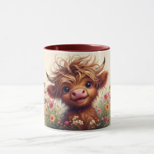 Personalisierte Zwei-Tonen-Hochland-Kuh-Tasse, 11 Tasse