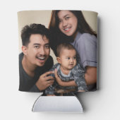 Personalisierte Zweier-Foto-Doppelfamilie Dosenkühler (Rückseite)