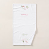 Personalisierte Zweierharzen neu verheiratet Badhandtuch Set (Handtuch)