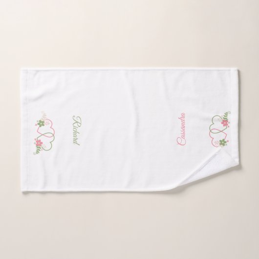 Personalisierte Zweierharzen neu verheiratet Badhandtuch Set (Handtuch)
