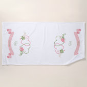 Personalisierte Zweierharzen neu verheiratet Strandtuch (Vorderseite)