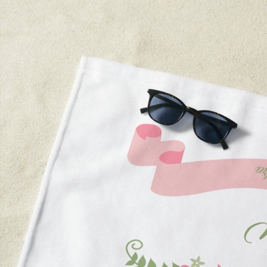 Personalisierte Zweierharzen neu verheiratet Strandtuch (Beispiel)