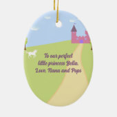 Personalisierte zweiseitige Prinzessverzierung Keramik Ornament (Hinten)