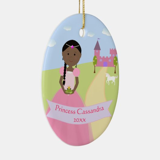 Personalisierte zweiseitige Prinzessverzierung Keramikornament (Rechts)