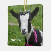 Personalisierte Zwergziege Keramikornament (Links)