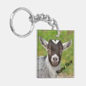 Personalisierte Zwergziege Schlüsselanhänger (Vorderseite links)