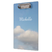 Personalisierte Zwischenablage | Blauer Himmel und Klemmbrett (Links)